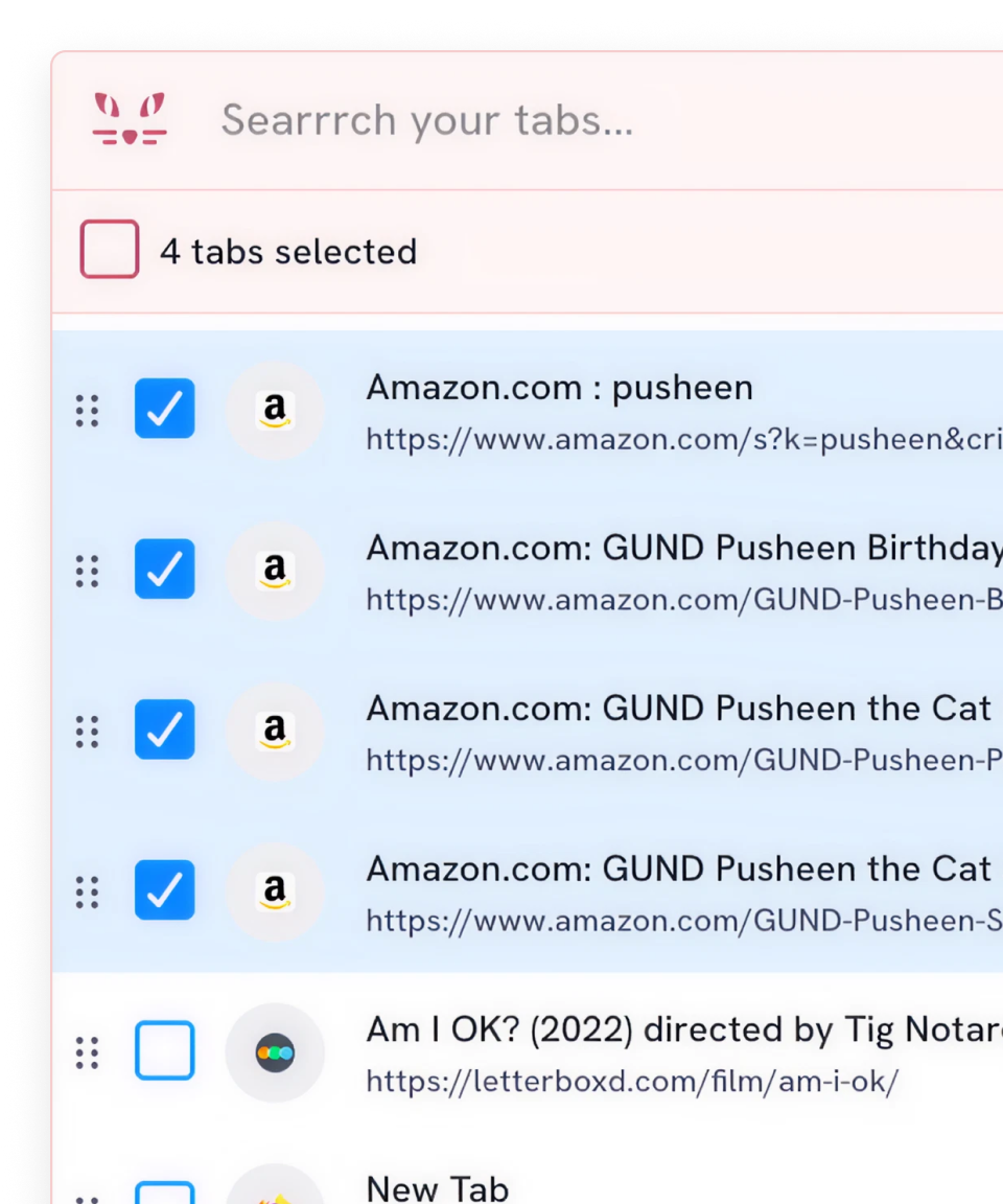 Edit mode with selected tabs