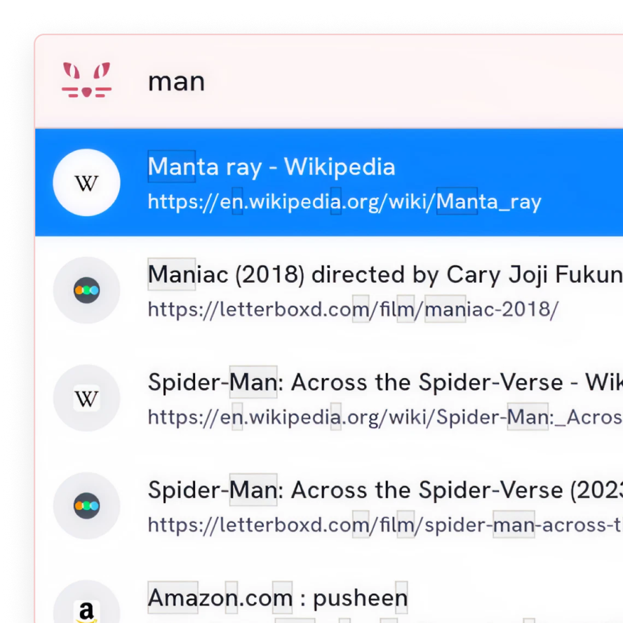 Search with highlighted results