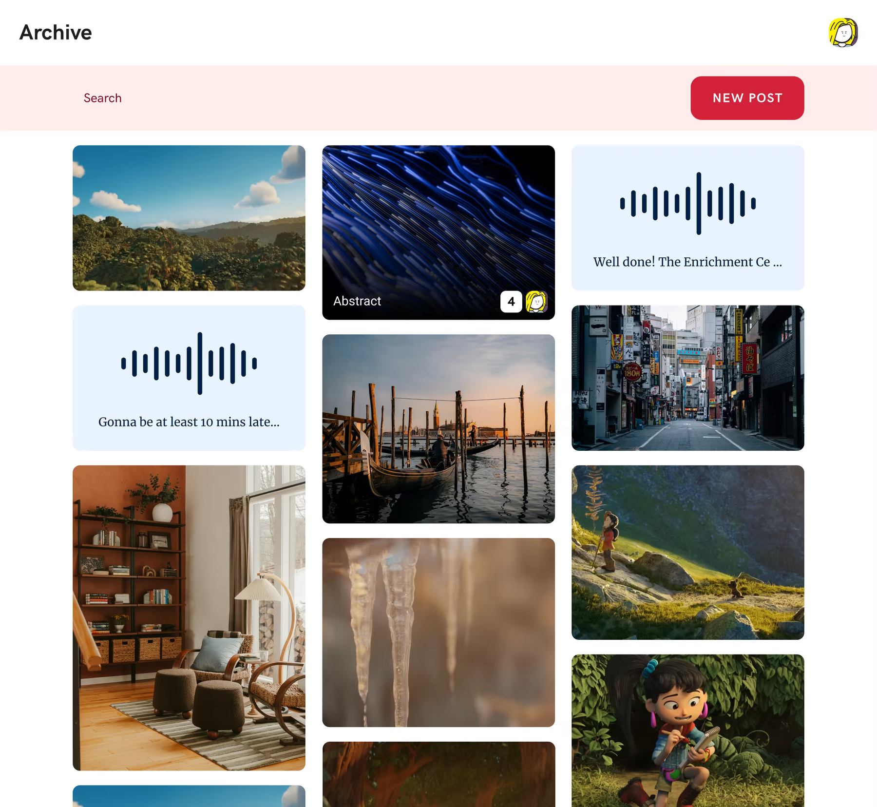 Archive web interface