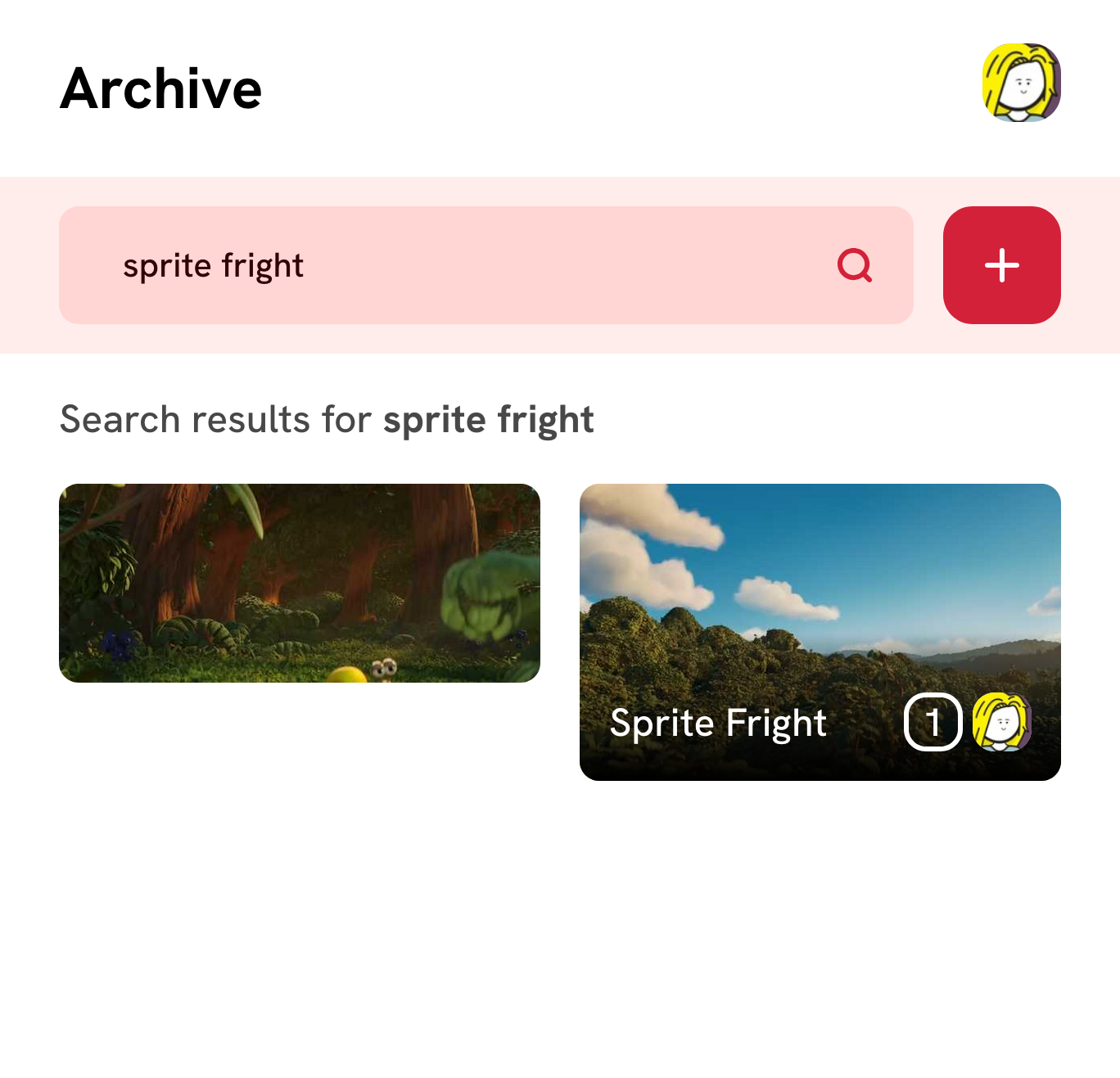 Archive search interface